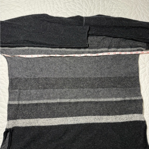 Vince Black and Gray Striped wool & cashmere Sweater - Picture 3 of 8